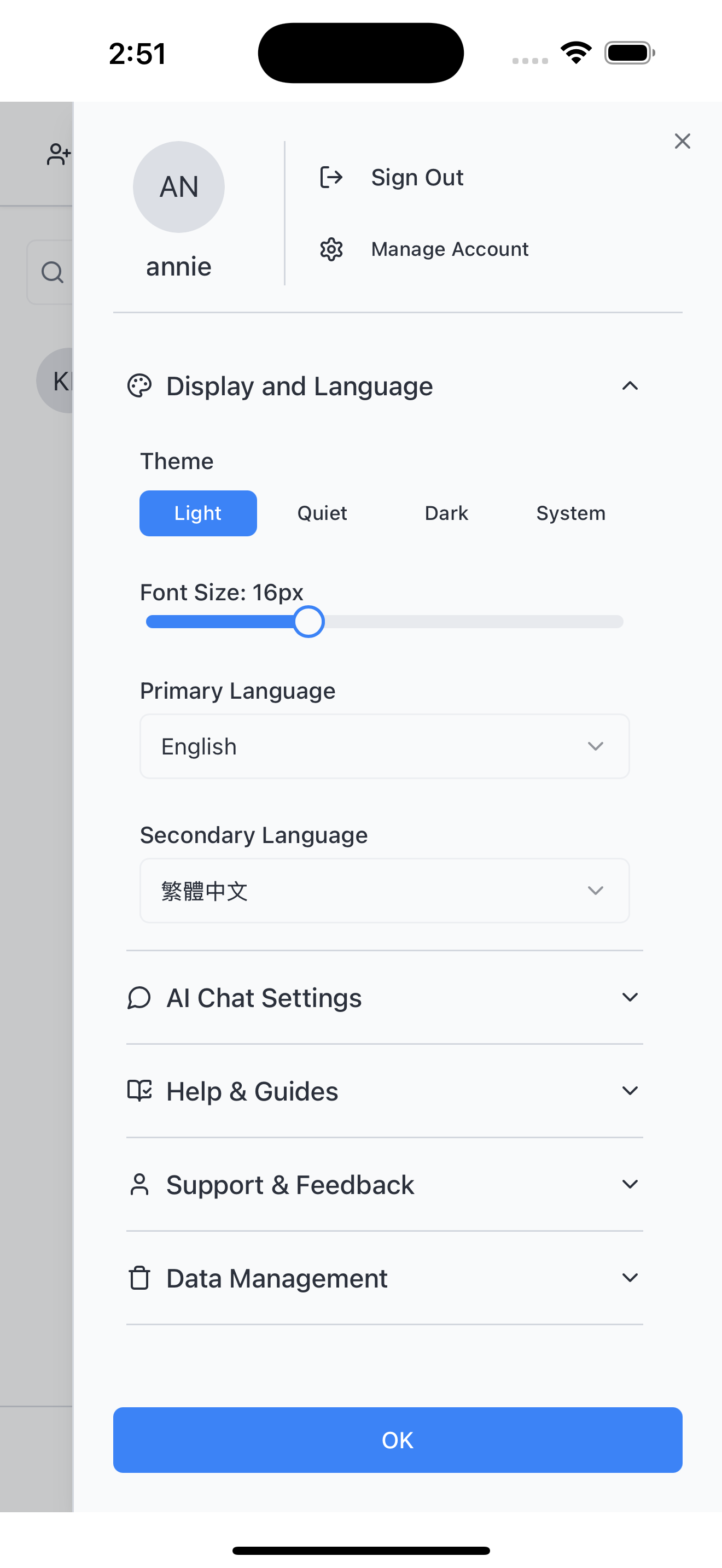 SmartBible - Settings